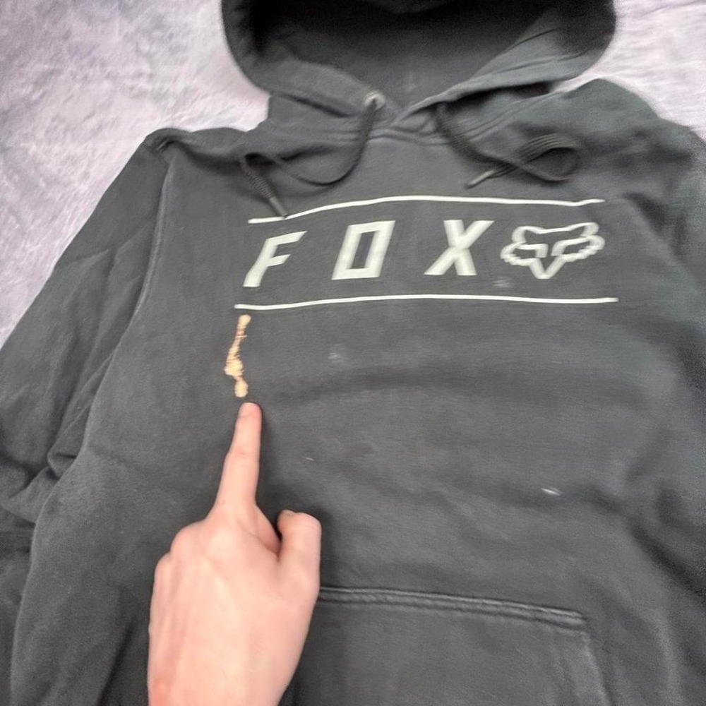 Vintage Y2K Fox Racing Black Pullover Hoodie Mens L Motocross Streetwear - Picture 2 of 5